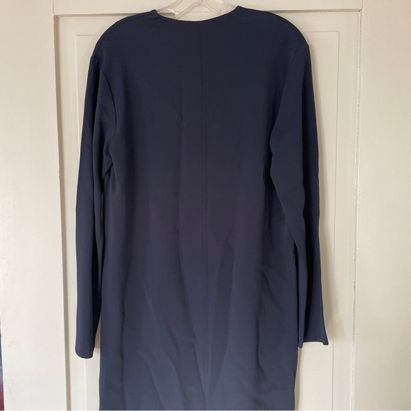 Vince Blue V Neck Long Sleeve Popover Tunic Dress - Picture 8 of 13